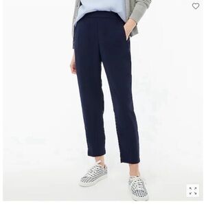 J. Crew Jamie Ankle Cropped Pull On Pants *flaw | Navy Blue | 4